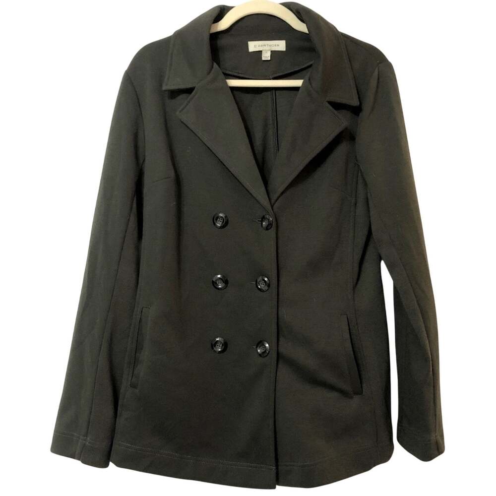 41 Hawthorn Green Knit Double Breasted Peacoat Womens M Warm Winter Fall Preppy